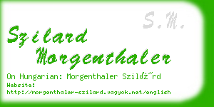 szilard morgenthaler business card